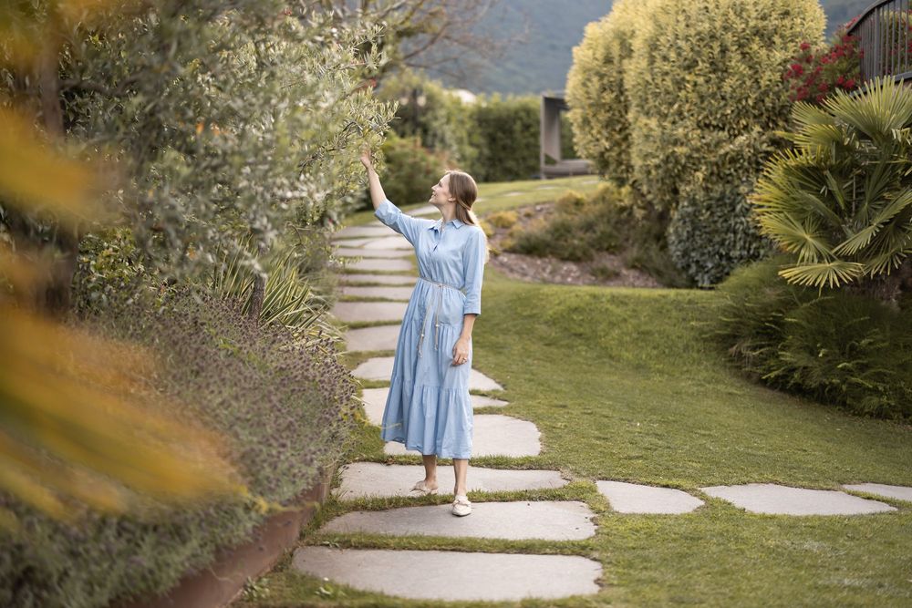Urlaub im mediterranen Garten zwischen den Weinbergen im Weinhotel Torgglhof Kaltern
